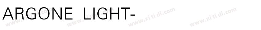 ARGONE LIGHT字体转换